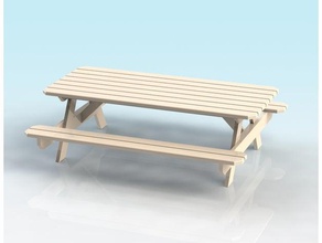 1 32 scala panca picnic mobilia modello in slot car 3d print model - Mito3D