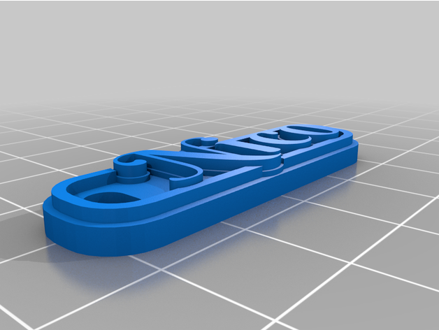 customized multiline tag keychain 3D print model - Mito3D