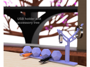 usb aksesuar ağacın sahibi 3d print model - Mito3D