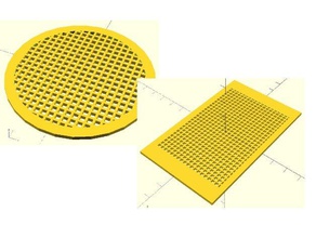 openscad parametric grid generator rectangular 3d print model - Mito3D