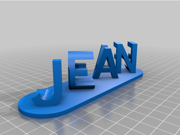 dupla word jean personalizado 3D print model - Mito3D