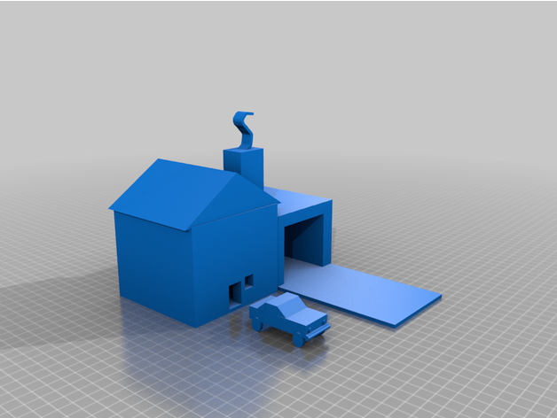 house garage 3D print model - Mito3D