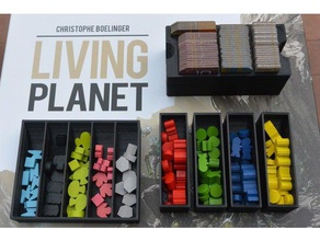 living planet insert holders boardgame accessories inserts organizer holder 3d print model - Mito3D