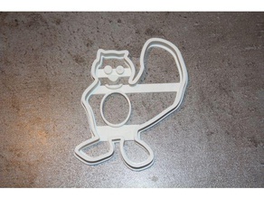 cookie cutter castor cookiecutter témoins emporte 3d print model - Mito3D