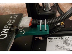 heated bed wiring harness support 3d print model - Mito3D