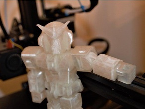 gundam inspirado robot juguete articulados figura modelo apoyos apoyo libre 3d print model - Mito3D