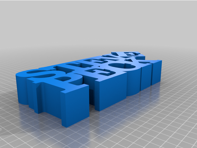customized variable word sculpture 3D print model - Mito3D