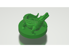 palude coccodrillo gloomhaven evocare in miniatura 3d print model - Mito3D