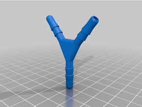 customized barbed hose wye 3d print model - Mito3D