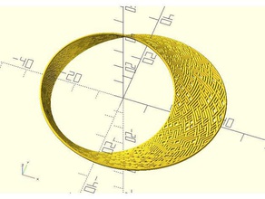 ruban möbius sol carrelé lignes art générative mobius modèle 3d print model - Mito3D