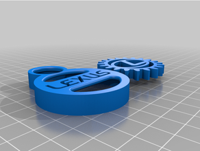 lexus engrenagem chave cadeia toyota 3d print model - Mito3D