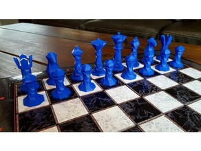 retorcido juego ajedrez 3d print model - Mito3D
