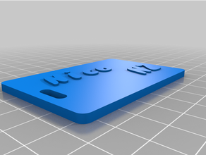 maßgeschneiderte customizer version Gepäck label kundengebundene 3d print model - Mito3D