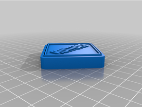 caution stamp customized 3d print model - Mito3D