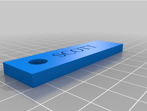 scott keychain customized 3d print model - Mito3D