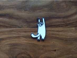 simon's cat jumping keychain 3d print model - Mito3D