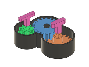 educação redutor engrenagem 1 4 pronto impressão mudanças brinquedo 3d print model - Mito3D