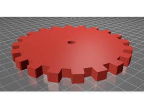 customisable toothed cog 3d print model - Mito3D