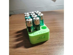 aa soporte batería 3d print model - Mito3D
