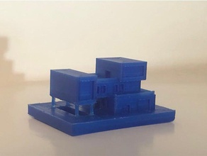 minecraft modern house design cool Robotik 3d print model - Mito3D