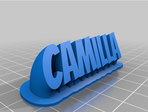 camilla customized 3d print model - Mito3D