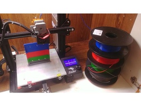 pila horizontal soporte bobina filamento cola montaje 3d print model - Mito3D