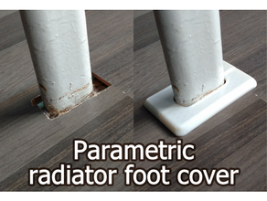parametric radiator foot cover openscad 3d print model - Mito3D