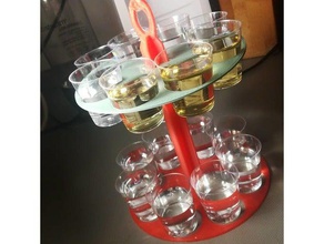 shot stand 16 shots alcohol liquor party carrier tray shotstand vodka 3d print model - Mito3D
