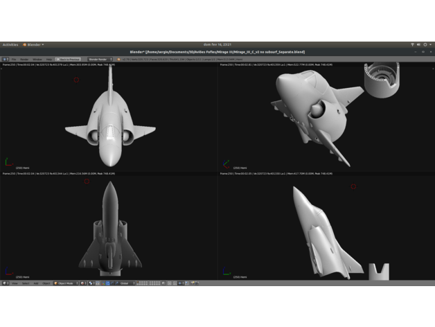 Spielzeug Flugzeug dassault mirage iii 3D print model - Mito3D