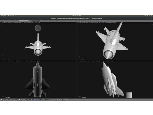 jouet avion mig 21 fishbed 3D print model - Mito3D