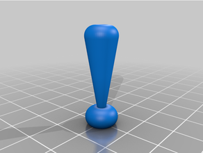 bang exclamation point game marker boardgame character 3d print model - Mito3D