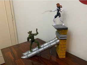 marvel legends puente diorama 112 escala 6 pulgadas figura acción figuras 3d print model - Mito3D