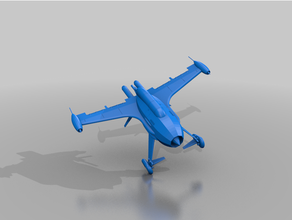 dieselpunk - rocket plane 3d print model - Mito3D