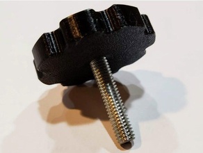 m6 hex cap thumb screw 3d print model - Mito3D