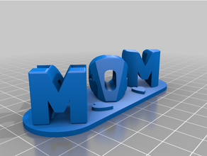mãe pai personalizado 3d print model - Mito3D