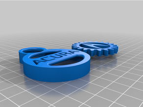 acura engrenagem chave cadeia nsx honda civic chaveiro 3d print model - Mito3D