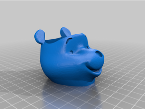 winnie pooh tasse l'oeuf support bear 3d print model - Mito3D