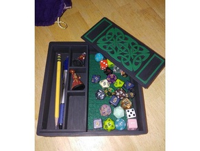 rpg dice box & tray 3d print model - Mito3D