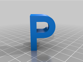 p personalizado 3d print model - Mito3D