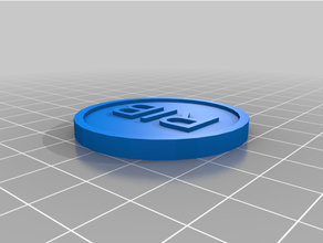 personalizado token texto 3d print model - Mito3D
