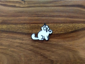 simon's cat hungry keychain 3d print model - Mito3D