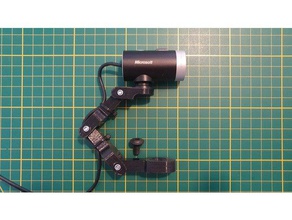 arm bracket microsoft lifecam cinema 3d print model - Mito3D