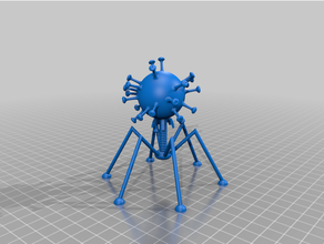 corona virus bacteriophages feet 3d print model - Mito3D
