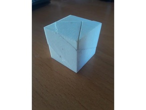 cubo semplice slide puzzle coda rondine 3d print model - Mito3D
