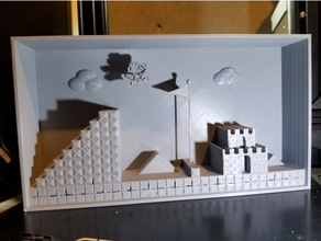 super mario diorama bros nintendo 3d print model - Mito3D