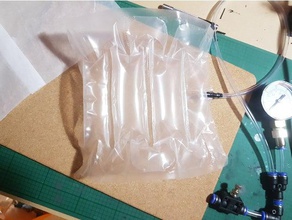 pneumatic bag insert tube pneumatic-fitting connector soft robotics 3d print model - Mito3D