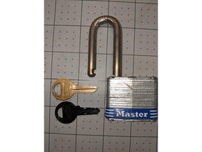 customize master k1w1 padlock key 3d print model - Mito3D