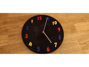 reverse clock 3d print model - Mito3D