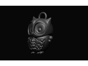 owl keychain cute 3d print model - Mito3D