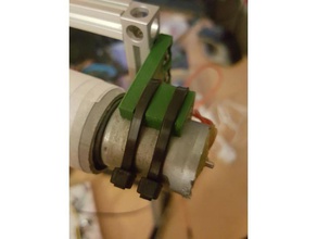25mm dc motor mount makerbeam moteur courant continu support 3d print model - Mito3D